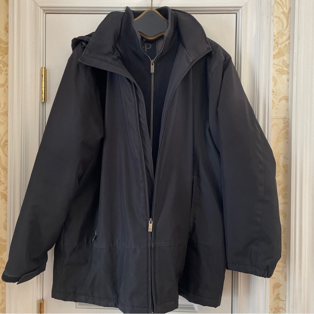 EUC Weatherproof BLACK Ultra Tech hooded Jacket Winter Coat XL Jacket parka rain